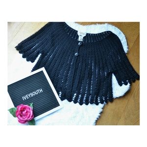 Talbots crocheted sweater jacket